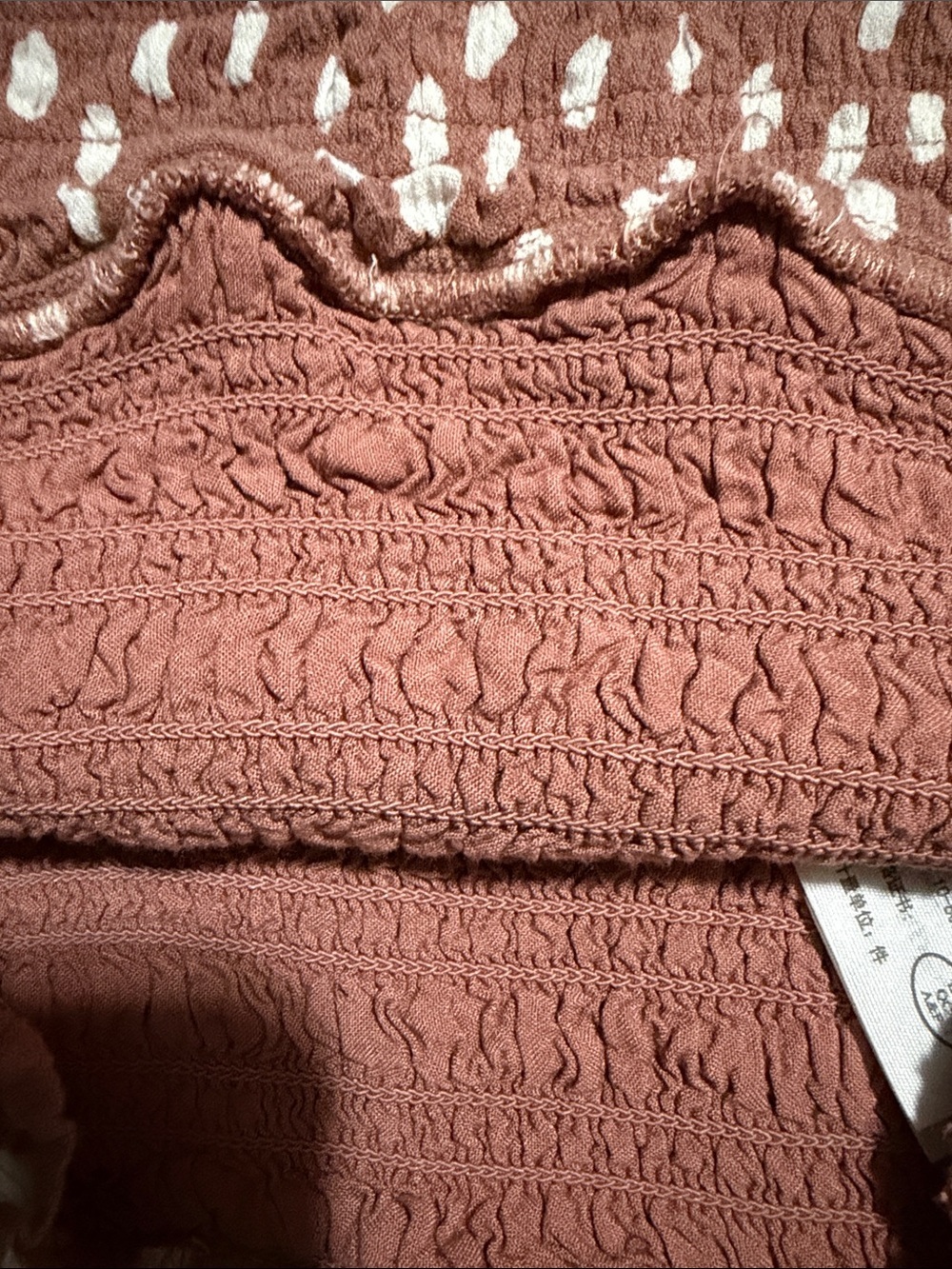 Abercrombie & Fitch Dusty Rose Smocked Tank Top - Picture 6 of 9